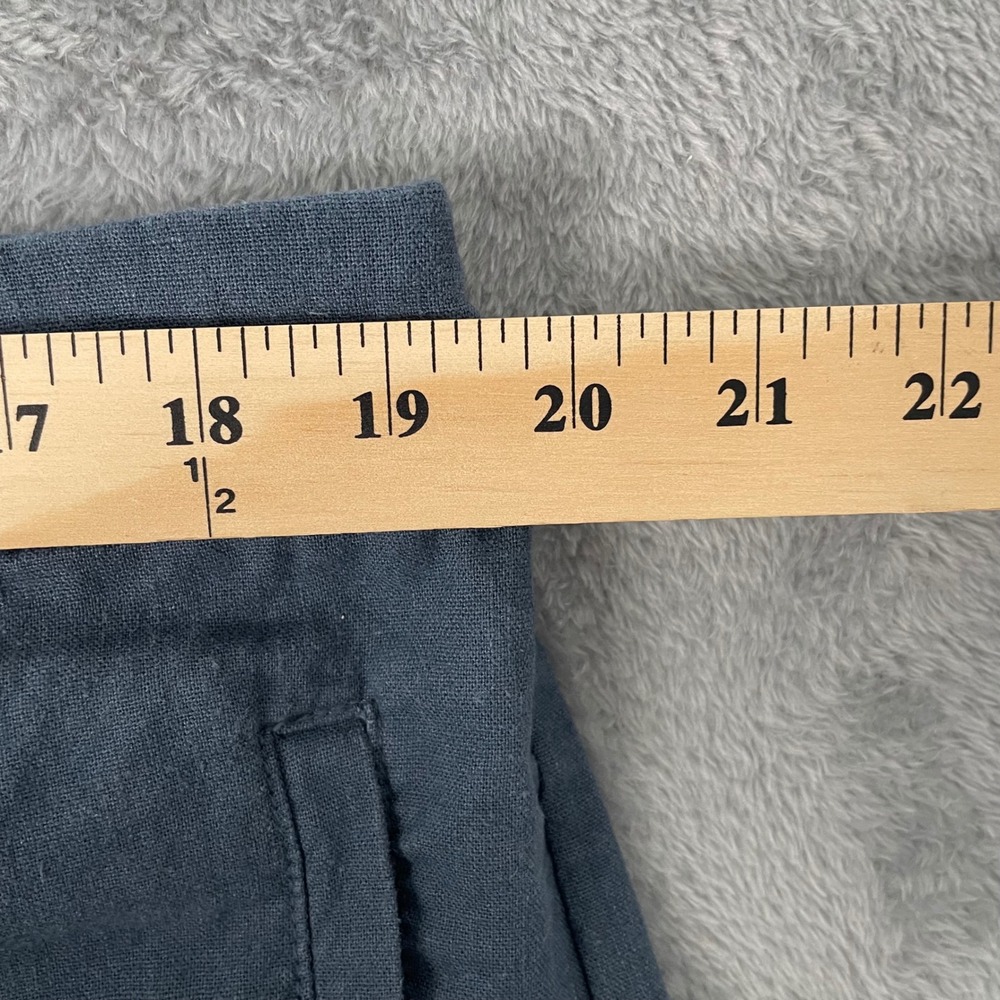 Old Navy Pants Womens XL Tall Blue Linen Blend Taylor High Rise Straight Trouser - Picture 5 of 7
